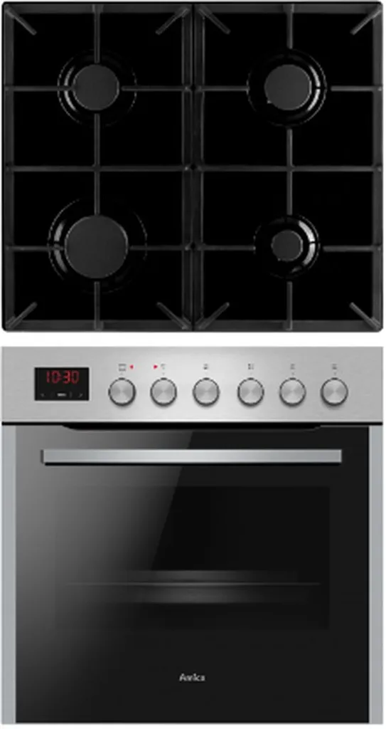 Amica - EHEG 934 112 E - Einbau-Herdset - Gas - Edelstahl