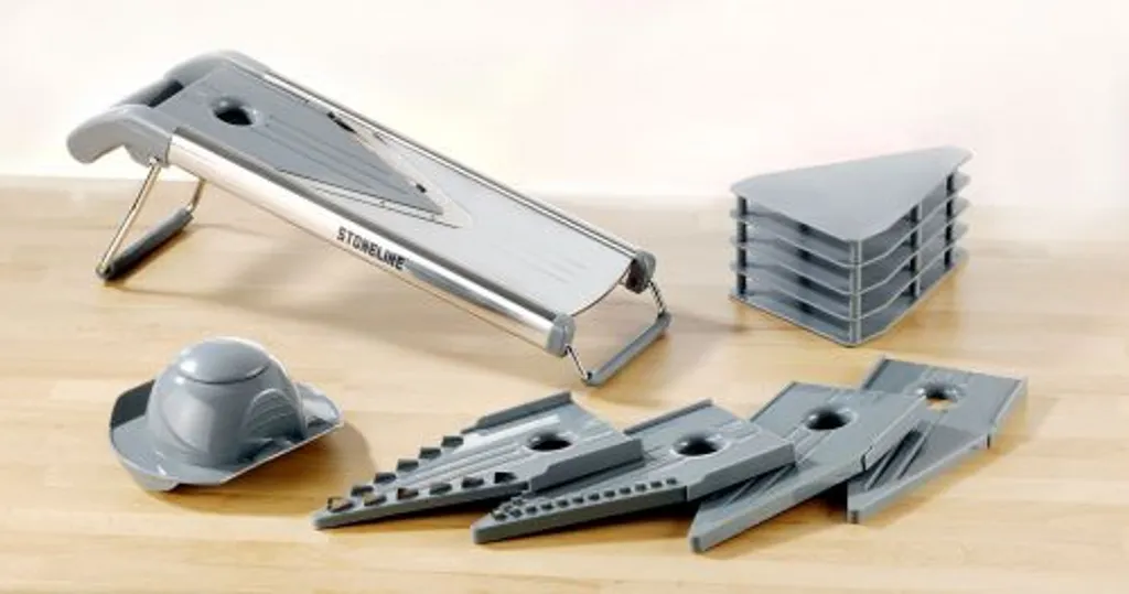 Stoneline Edelstahl Gemüsehobel Mit 5 Schneideinsätzen – Bild 20