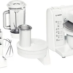 Bosch Küchenmaschine MUM4830 600 Watt Weiß Mixer Raspel Reibe Rühr-/Schlagbesen
