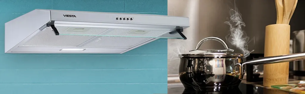 VIESTA VDU6080SR Dunstabzugshaube 60cm - Edelstahl Unterbau Wandhaube Mit Fettfiltern - LED-Beleuchtung - Abluft- & Umluftfunktion - Dunstabzug Mit Glasschirm - Energieklasse C – Bild 6