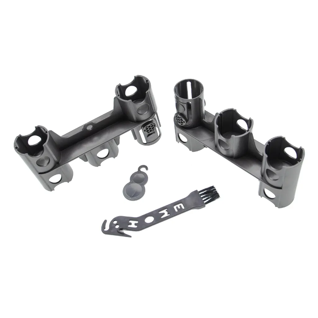 Vhbw 2x Zubehörhalter Kompatibel Mit Dyson V10, V11, V7, V8 Staubsauger-Zubehörteile - Halterung Mit Reinigungsbürste, Grau – Bild 2