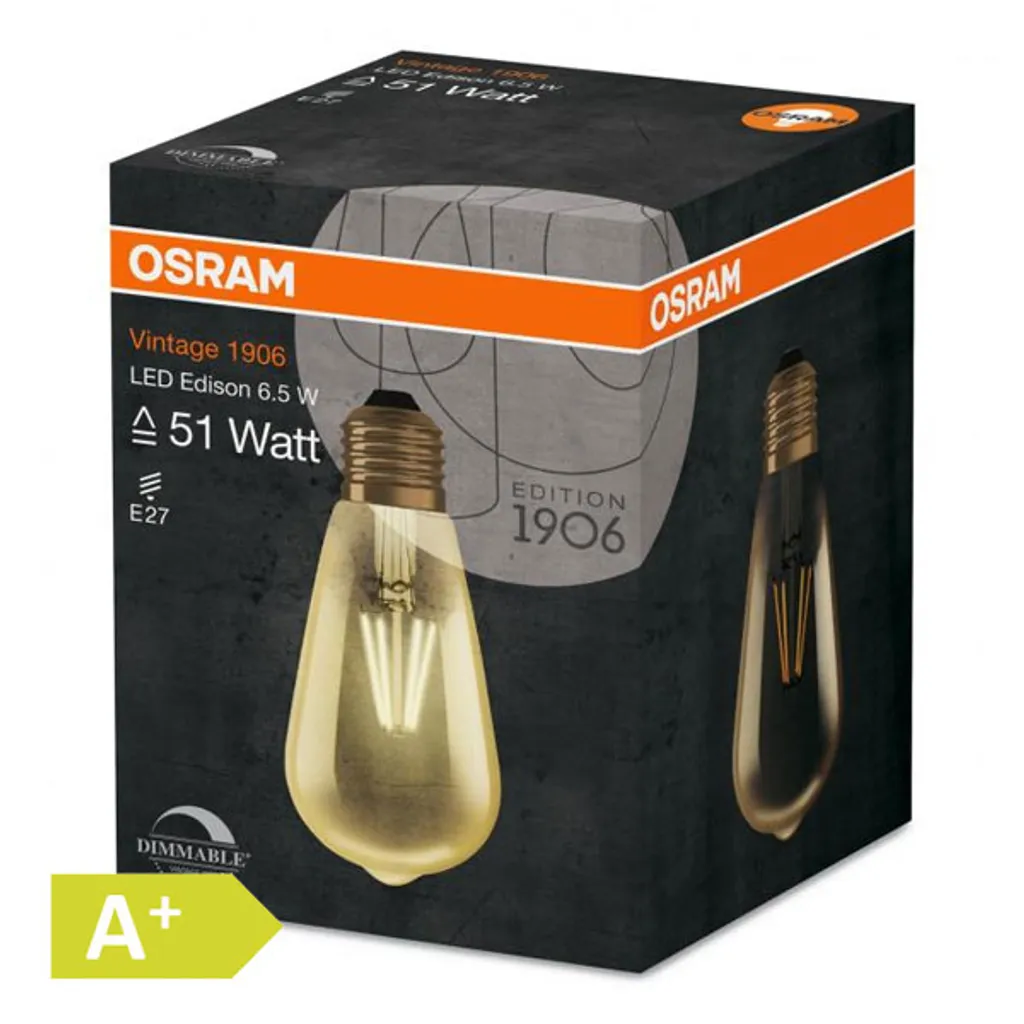 Osram LED Leuchtmittel Vintage 1906 Edison E27 6,5W Warmweiß – Bild 26