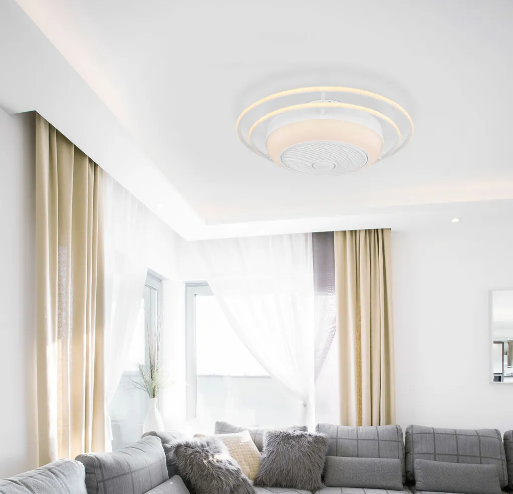 Globo Lighting ROMARIO Ventilator Metall Weiá, 1xLED, 03616 – Bild 4