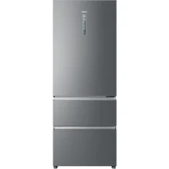 HAIER HTOPMNE7193 - Kombikühlschrank 3 Türen 450L (310 + 140L) - Belüftet Kalt - L70xH190,6cm - Silber