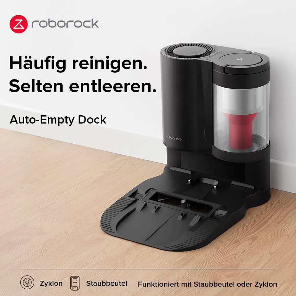Roborock S7 Absaugstation Auto-Empty Dock,Ladestation Und Staubsammlung,Schwarz – Bild 2