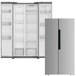 PKM Side By Side Kühl-Gefrierkombination Kühlschrank Silber SBS 440.4NF SI