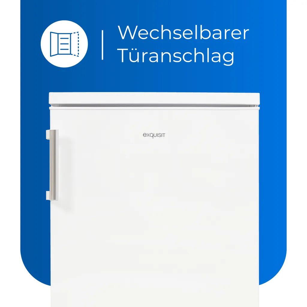 Exquisit Kühlschrank KS16-V-H-010D Weiss | Standgerät | 133 L Volumen | Weiß – Bild 4