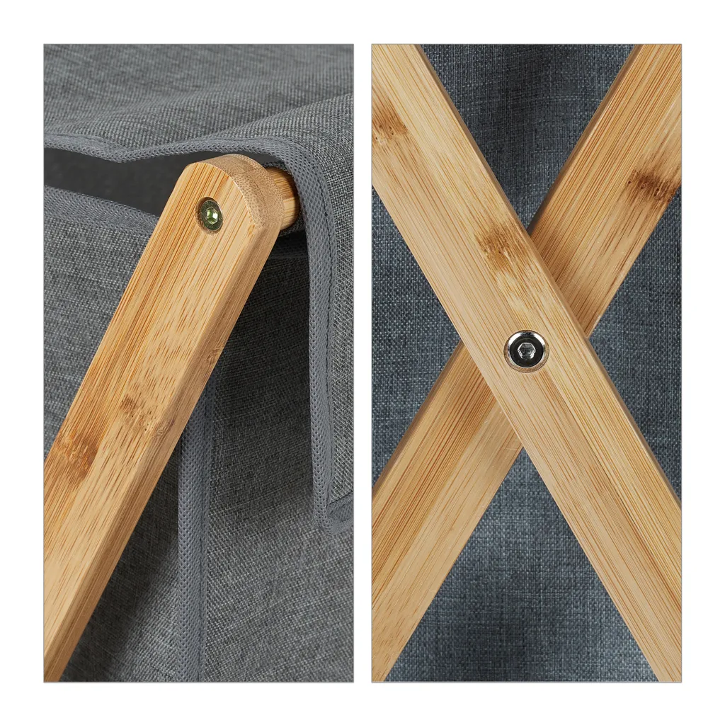 Relaxdays Klappbarer Wäschekorb Mit Deckel – Bild 8