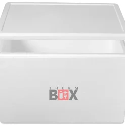 THERM BOX Styroporbox 61W | Wand: 3,0cm | Volumen: 61,5L | Innenmaß:53x33x34cm | Weiß Isolierbox Thermobox Kühlbox Warmhaltebox