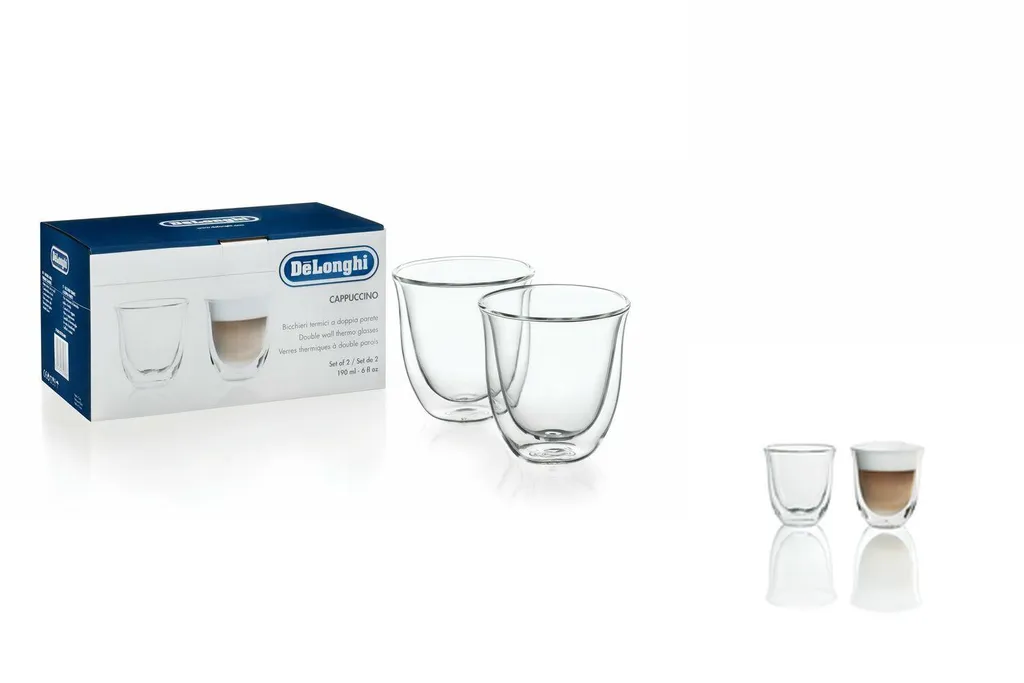 De'Longhi DeLonghi Cappuccino 2er Doppelwandiges Thermoglas – Bild 9