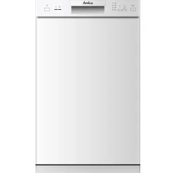 Amica Geschirrspüler, GSP 14746 W - Stand-Geschirrspüler, 45cm, Unterbaufähig, Weiß, Energielasse