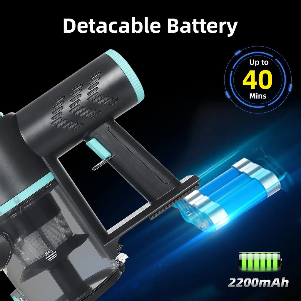 OSMOND 160W 12KPa Akku Handstaubsauger 3in1 Staubsauger Beutellos Kabellos – Bild 9