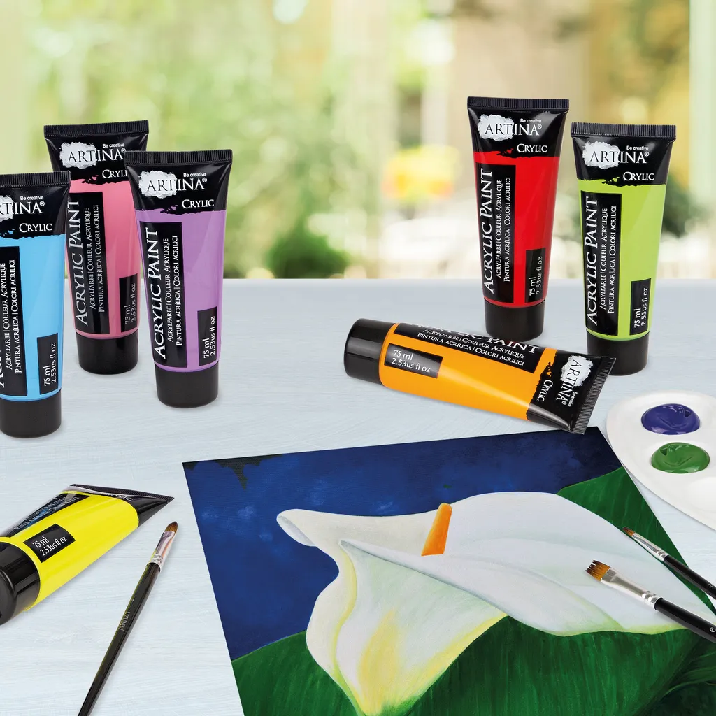 Artina Acrylfarbenset Mit 4 Metallic Acrylfarben Bergamo (27tlg) – Bild 10