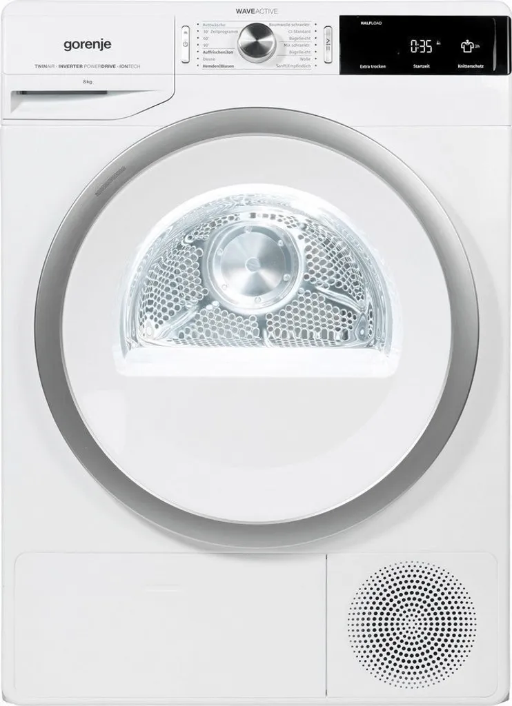 Gorenje DA 83 IL/I Wärmepumpentrockner - 8kgFassungsvermögen - Invertertechnologie - TwinAir - Ionisierung - WaveActive - Weiß - Freistehend – Bild 2