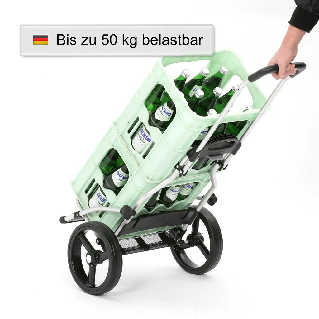 Andersen Shopper Royal Alu Klappbar Mit 3-Speichenrad Ø 25cm Und 45 Liter Tasche Malit Rot Mit Kühlfach – Bild 8