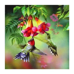Redcoringe 5D DIY Diamond Painting Full Diamant Kreuzstich Stickerei Malerei Vogel & Blume Bilder Deko 30*30cm