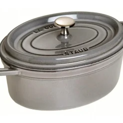 Staub Cocotte Oval Graphitgrau 33cm 40509-324-0