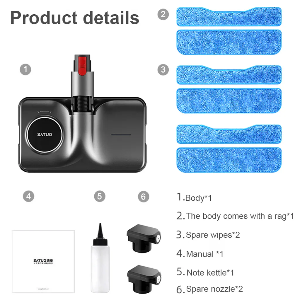 Topchances Elektrischer Moppkopfaufsatz Für Dyson Staubsauger V7 V8 V10 V11 Elektromoppaufsatz, Staubsauger Teile – Bild 2