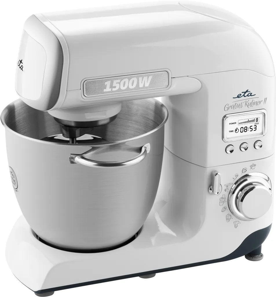 Küchenmaschine GRATUS KULINER II ETA003890020, 1500 W, Ganzmetallausführung, Stufenlose Drehzahlstellung, Planeten-Rührwerk, PULSE Funktion, LCD-Display – Bild 2