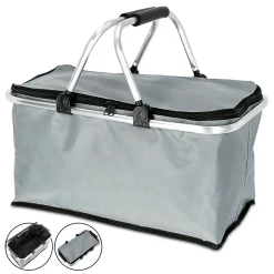 CEPEWA Einkaufskorb,grau, Faltbar, Max. Zuladung 12 Kg