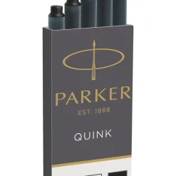 Parker® Parker Quink Nachfüllpatronen Für Füllfederhalter | Lange Patronen | Schwarze Tinte | 5 Stück