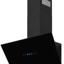 Exquisit Dunstabzugshaube KFD 817-2L Schwarz | Touch-Control | Metallfettfilter | 3 Leistungsstufen | LED-Beleuchtung