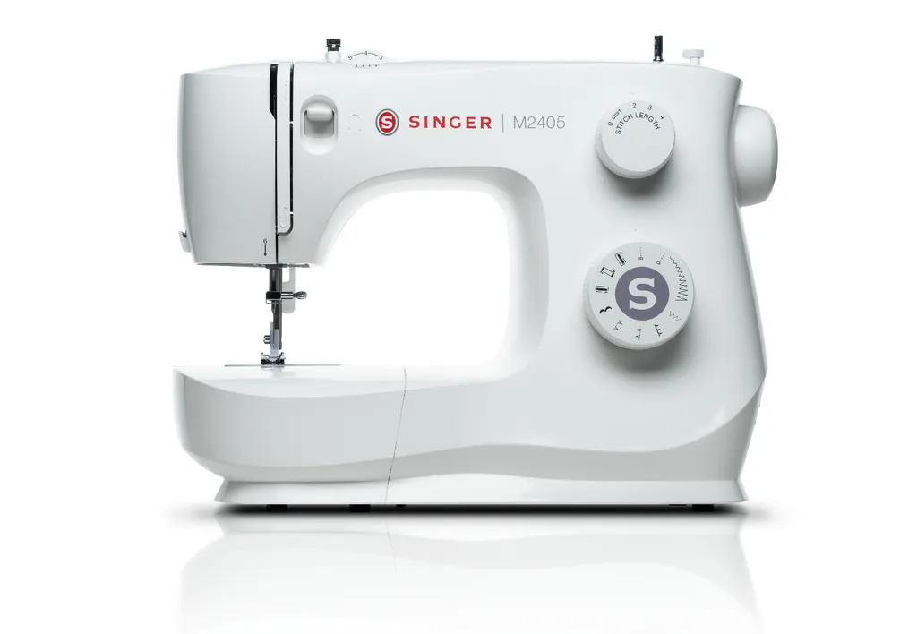 Singer M2405 Nähmaschine 8 Stiche 4-stufiges Knopfloch Metallgehäuse Leicht