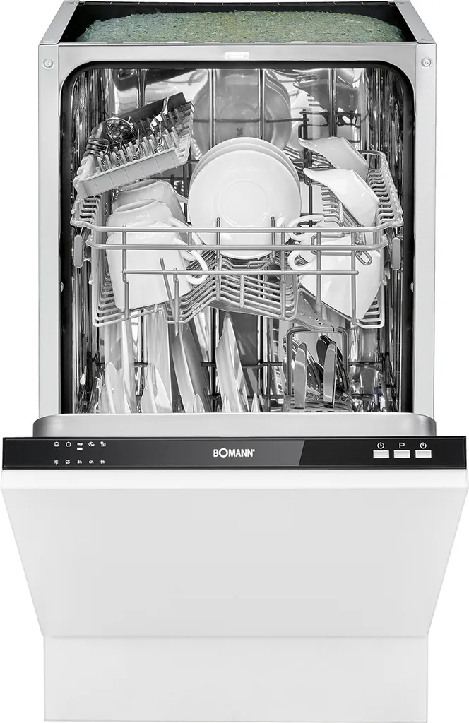 Bomann Einbau-Geschirrspüler GSPE 7415 VI Weiß; Vollintegrierte Ausführung, 45 Cm Breit, 9 Maßgedecke, 5 Programme, LED-Kontrollanzeigen – Bild 3