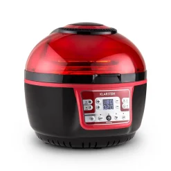 Klarstein VitAir Turbo Heißluftfritteuse Rot-schwarz 1400W Grillen Backen 9l