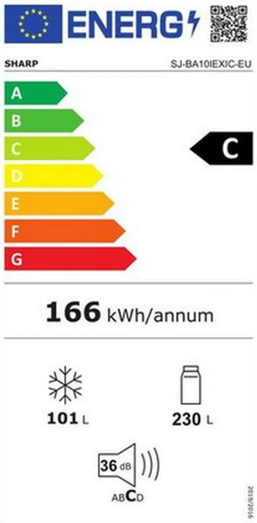 Sharp - SJ-BA10IEXIC-EU - Kühl-Gefrierkombination - Edelstahl - NoFrost – Bild 4