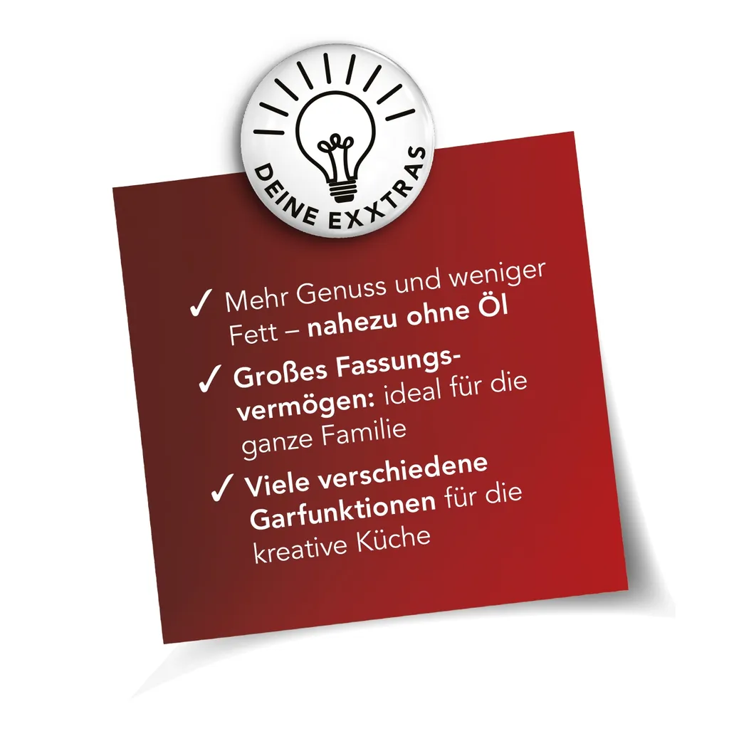 Maxxworld MAXXMEE Heißluft-Fritteuse - 4 L Fassungsvermögen - Schwarz – Bild 8