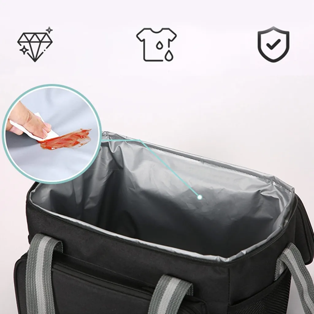 Jesunfuzhu 15L Kühltasche Faltbar,Picknicktasche Kühltasche,Rot, Lunch Tasche,Kühltasche Eistasche,Mini Faltbar,Minikühltaschen,Thermotasche Faltbar Klein,Isoliertasche Lunch,Kühlbox Für Picknick – Bild 8