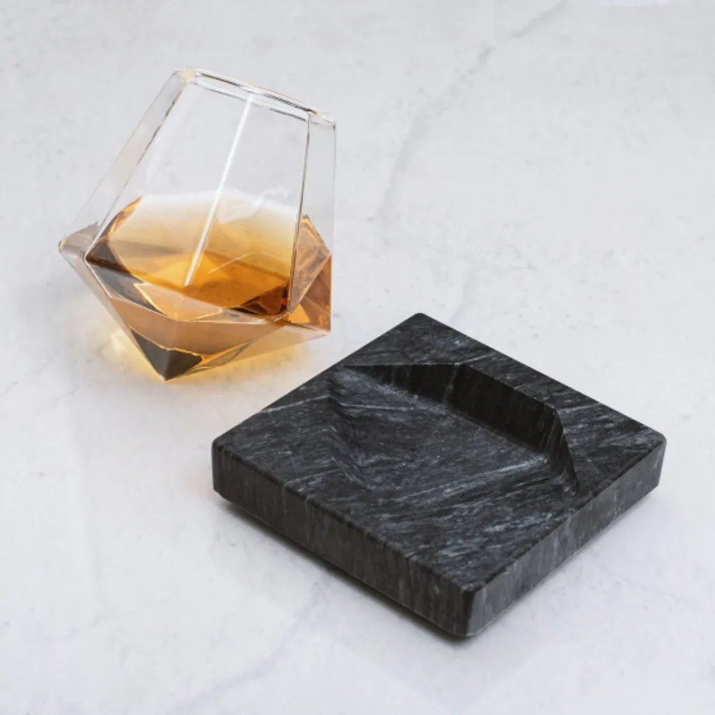 ThumbsUp! Glas 'Diamond' Inkl. Marmor Untersetzer Kühleffekt – Bild 3