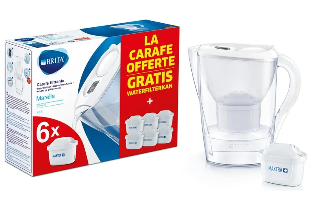 BRITA Wasserfilter Marella Im Vorratspack Mit 6 X Maxtra Kartuschen, Farbe Weiß – Bild 10