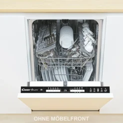Candy Brava CDIH 2L1047, Voll Integriert, Single (45 Cm Breit), Weiß, Weiß, LED, Zusammenklappbar