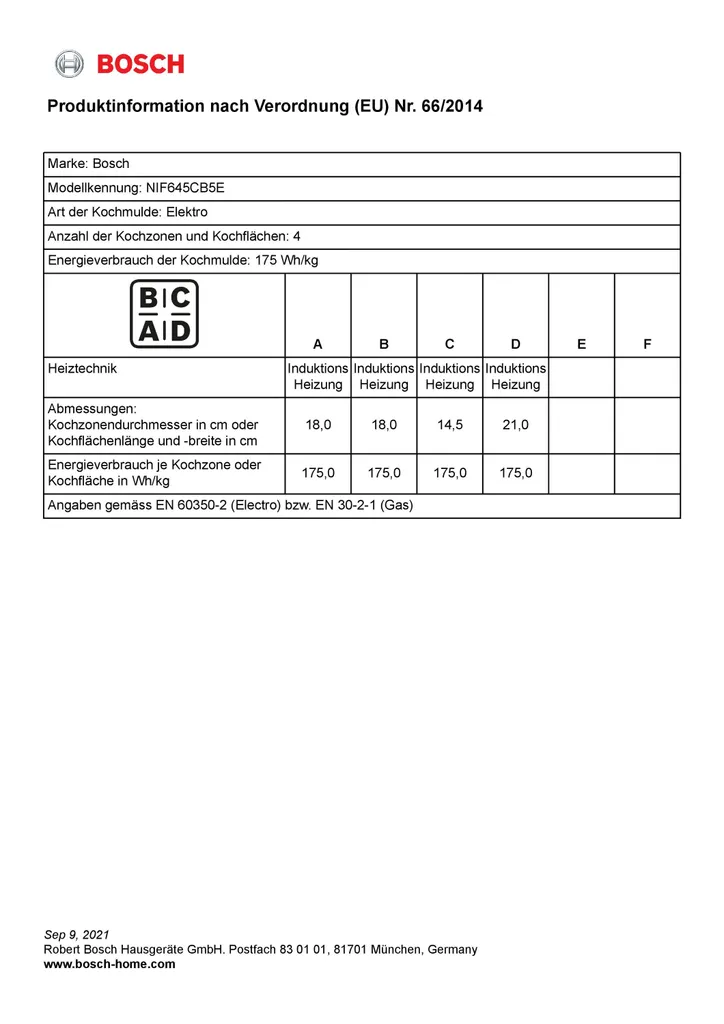 Bosch Serie | 4, Induktionskochfeld, 60 Cm, Herdgesteuert, Schwarz, Mit Rahmen Aufliegend NIF645CB5E – Bild 6