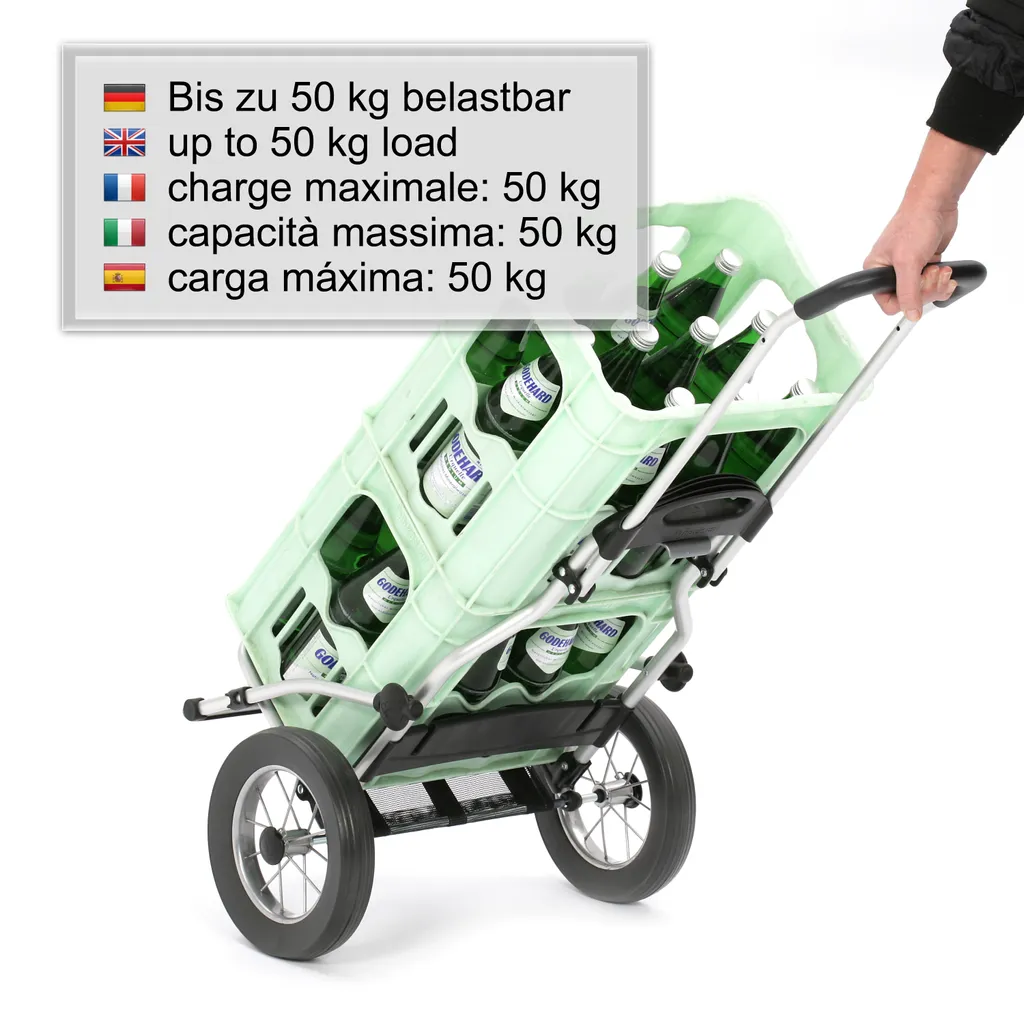 Andersen Shopper Royal Alu Klappbar Mit Metallspeichen-Rad Ø 25 Cm Und 45 Liter Tasche Wismar Silbergrau Mit Kühlfach – Bild 11