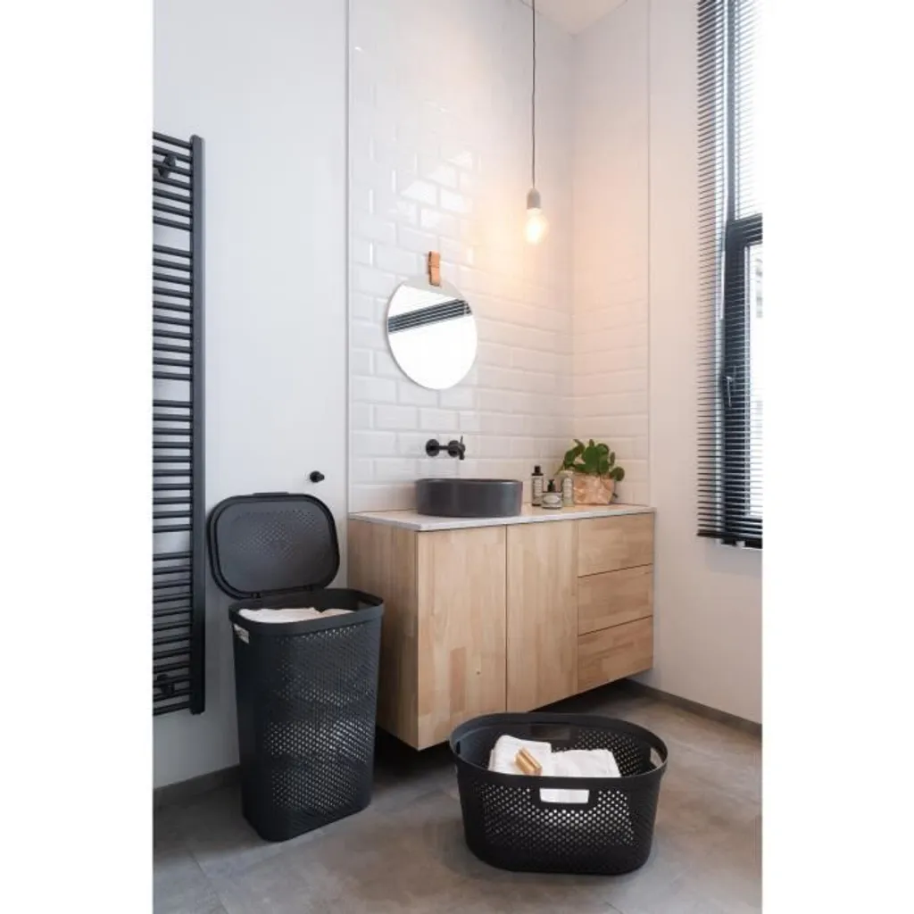 CURVER Wäschekiste 60L Infinity Dots - Recycelter Kunststoff - Grau – Bild 2