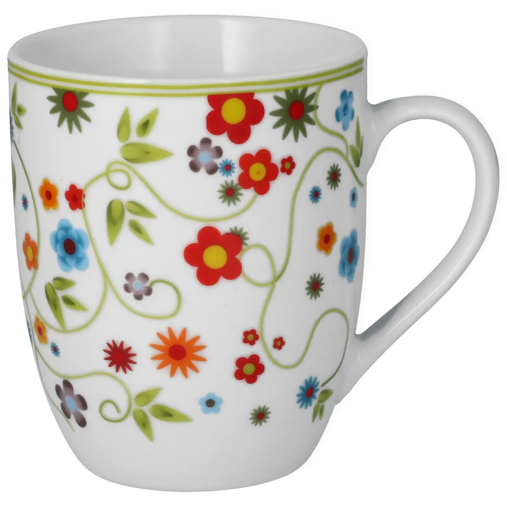 Van-Well Van Well Frühstücksset 18-tlg. Für 6 Personen Serie Vario Porzellan - Farbe Wählbar, Farbe:flowers – Bild 4