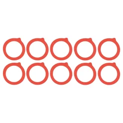 Uwe Jungenkrüger Einkochringe 75x101mm, 2,8mm Stark, Für Drahtbügelgläser, Rot (10er Pack)