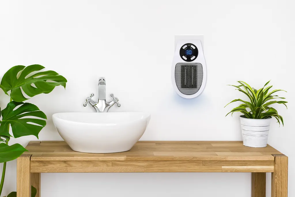 SUNTEC PTC Heizlüfter Steckdosen-Heizung Plug-in - Mit Thermostat, Timer, 500 Watt | 2 Ventilationsstufen, Elektrische Heizlüftung | Räume Bis 13 M² | Perfekt Für Schlafzimmer, Büro, Wohnung – Bild 2