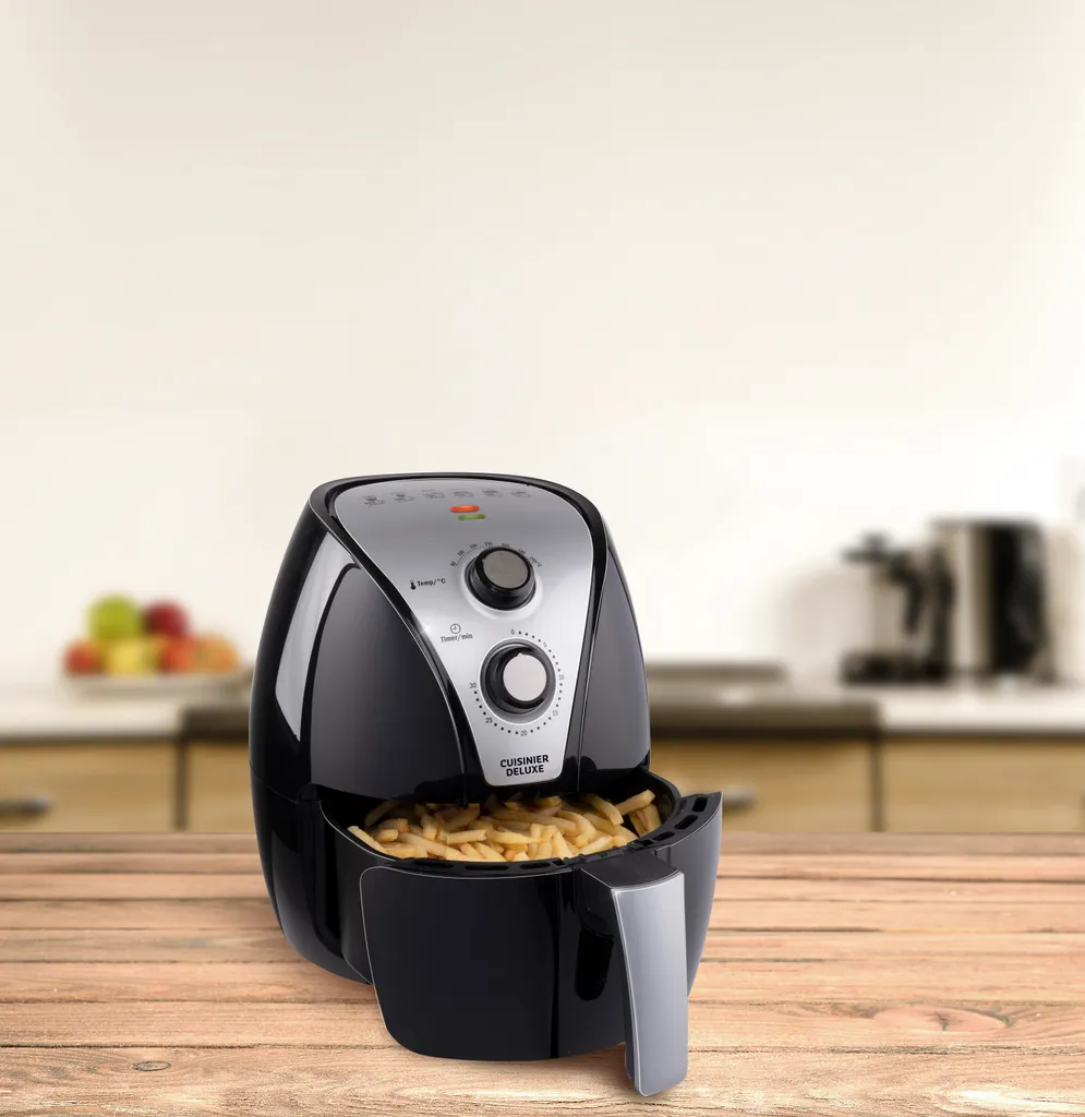 Cuisinier DeLuxe Heißluft-Fritteuse - 3,2 Liter 1300-1500 Watt – Bild 6