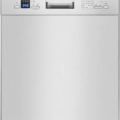 Bomann GSP 7412 IX Spülmaschine, Stand / Unterbau, 60 Cm Ausführung, 12 Maßgedecke, 7 Programme, LED- Display / Kontrollanzeigen, Reinigungstemperaturen 45°C - 65°C, Edelstahl