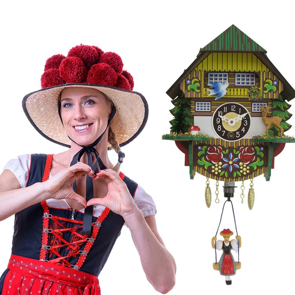 FeineHeimat Wipp Aufzieh Uhr Schwarzwald Haus 13 X 16 Cm Germany – Bild 3