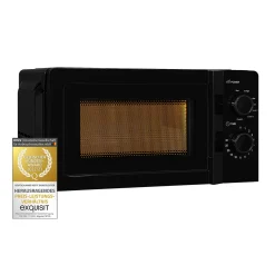Exquisit Mikrowelle MW717-070G Schwarz | 700 Watt | Timer | 900 Watt Grill