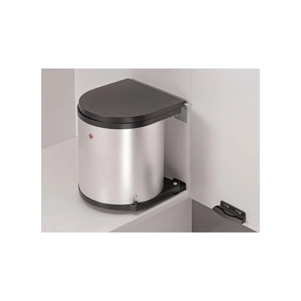 Wesco Rondo Einbaumülleimer - Rund, Silber, Fassungsvermögen 15 Liter – Bild 3