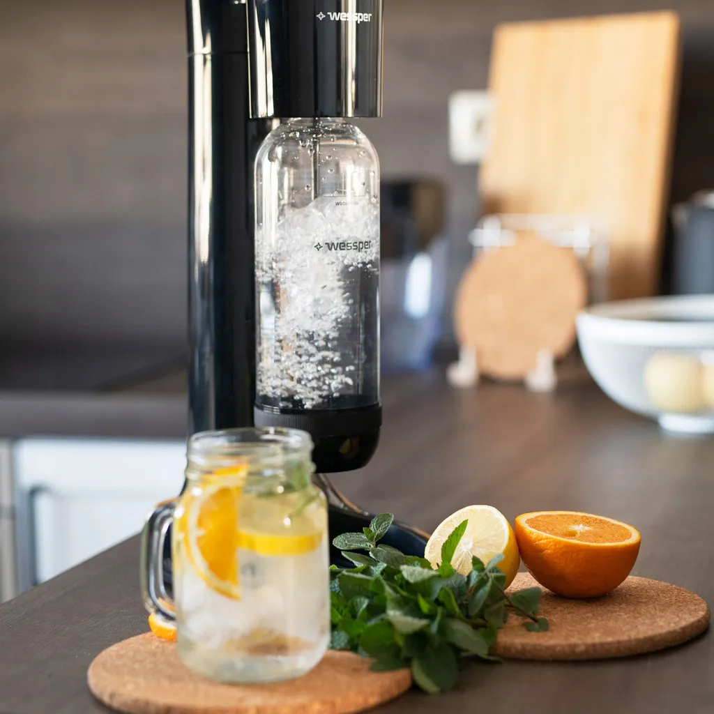 Wessper Saturator Set Mit Sodastream Zero-Sirupen | Water Saturator | Zero-Sirupen | Water Carbonation Kit Schwarz – Bild 2