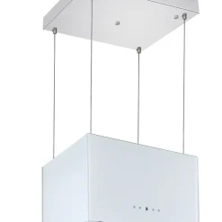 Respekta Dunstabzugshaube Inselhaube Freihängend 50 Cm Designhaube Weiß Touch