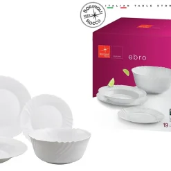 Bormioli Rocco S.A. 19tlg. Set Ebro Opalglas Bormioli Rocco