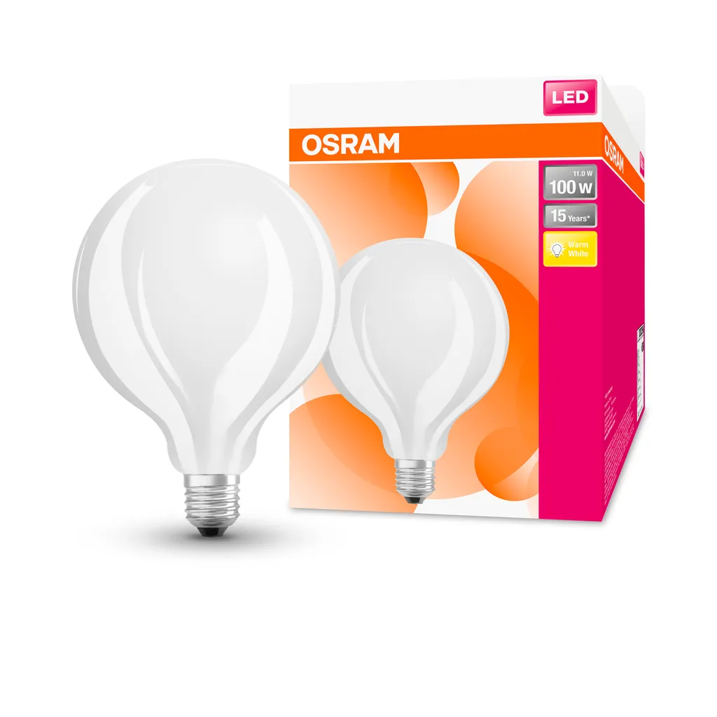 Osram LED Leuchtmittel Retro Classic E27 11W Warmweiß, Weiß-matt – Bild 5